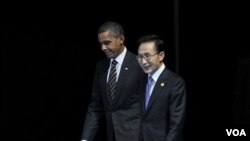 Presiden AS Barack Obama dan Presiden Korsel, Lee Myung-bak (kanan) akan mengunjungi Detroit, Jumat (14/10).