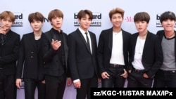 La banda de chicos de K-Pop de Corea del Sur BTS una de las nominadas a los premios Billboard. Foto archivo.