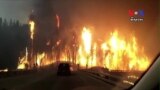 Record Fires Destroy Parts of Canadian Province