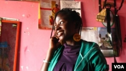 HIV youth activist Barbara Kemigisa at her home in Kampala, Uganda, June 13, 2012. (Hillary Heuler /VOA)