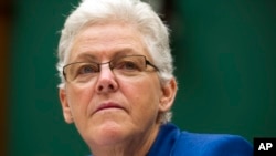EPA administrator Gina McCarthy testifies before the House Subcommittee on Energy and Power on Capitol Hill, in Washington, Sept. 18, 2013.