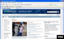 La página web de VOANoticias vista desde Firefox 3.5.