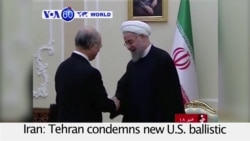 VOA60 World- Tehran condemns new U.S. ballistic missile sanctions just days after signing of nuclear deal