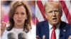 Kombinasi foto: Wakil Presiden Kamala Harris, 7 Agustus 2024 (kiri), dan calon presiden dari Partai Republik, mantan Presiden Donald Trump, 31 Juli 2024. (Charles Rex Arbogast/AP)