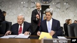 Senate Foreign Relations Chairman John Kerry, D-Mass., leads hearing about attack on the U.S. consulate in Benghazi, Libya, Capitol Hill, Dec. 20, 2012.