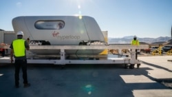 This file photo shows the Virgin Hyperloop system that the company says just passed its first test with passengers. (Photo courtesy of Sarah Lawson/Virgin Hyperloop)