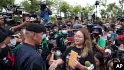 Manifestantes, Bangkok, 20 de setembro, 2020