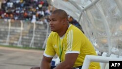 Daniel Cousin, assiste au match de qualification pour la Coupe du Monde entre la Côte d'Ivoire et le Gabon, Bouaké, le 5 septembre 2017.