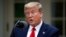 President Donald Trump speaks about the coronavirus in the Rose Garden of the White House, April 14, 2020, in Washington. 