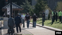 نمای بخشی از شهر واشنگتن دی‌سی پس از حملۀ روز چهارشنبه بر منسوبین گارد ملی