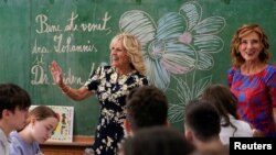 U.S. first lady Jill Biden visits Romania