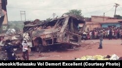 Nzoto na bato eziki pene na bus esalaki likama na Lufu, Kongo central, RDC, 20 octobre 2019. (Facebook/Salazaku Vol Demort Excellent‎)