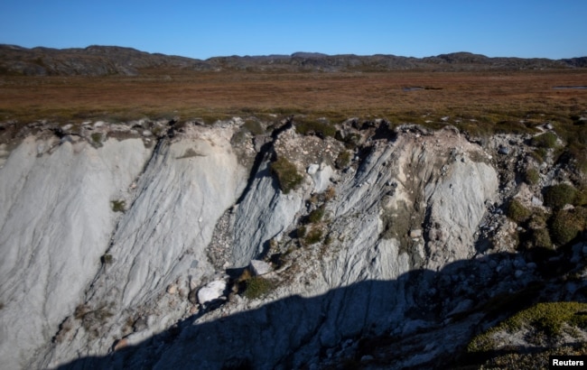 A land site with glacial mud is seen close to Nuuk, Greenland, September 10, 2021. REUTERS/Hannibal Hanschke