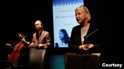 Actors Vi Tran and Kathleen Warfel at Four Children rehearsal at Kansas City Actors Theatre in Kansas City, Missouri, Oct 6 202. (Kansas City Actors)