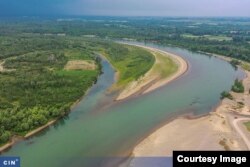 Drina u naselju Međaši u Bijeljini