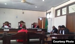 Persidangan Bazoka Logo di PN Jayapura, 7 November 2019. (Foto: Yohanis M)