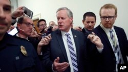 Mark Meadows, président du House Freedom Caucus, un groupe de représentants républicains ultra-conservateurs.