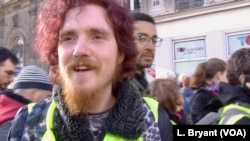 Student Pierre-Antoine Charpentier wants French President Emmanuel Macron to go.