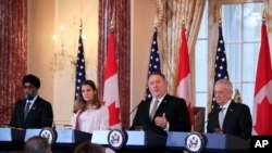 美国和加拿大2018年12月14日举行2+2会谈（美联社）