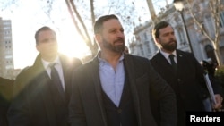 Spain's far-right Vox party leader Santiago Abascal is pictured in Madrid, Feb. 12, 2019. 
