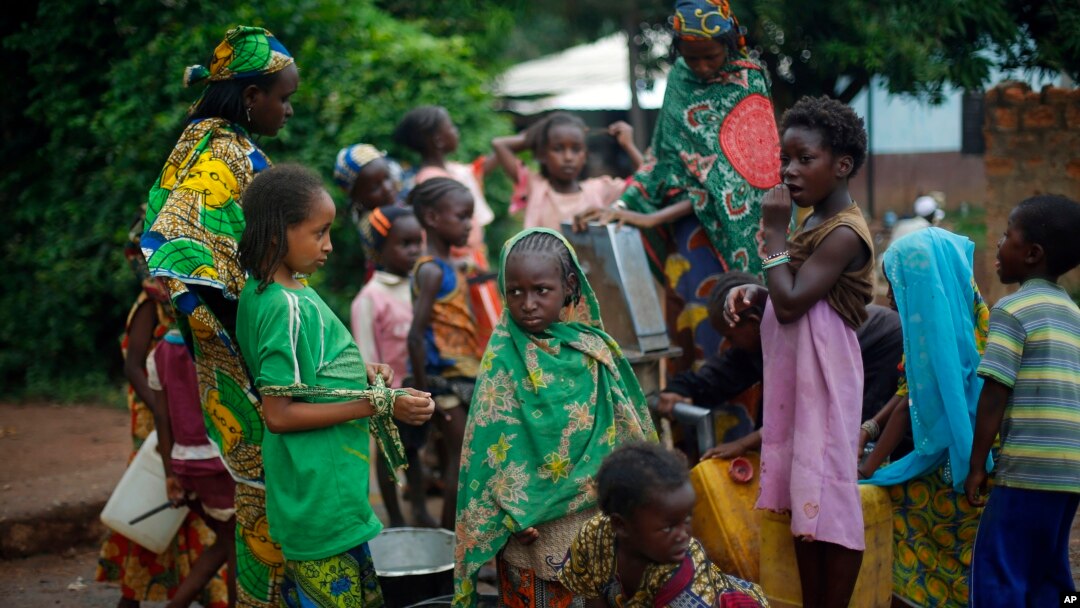 Markaziy Afrika Respublikasi poytaxtidagi musulmonlar, 10-aprel, 2014-yil.