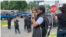  Un periodista de un medio digital dando cobertura a una protesta en Managua. [Foto: Houston Castillo / VOA]