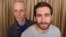 Director Dan Gilroy (L) and actor Jake Gyllenhaal are photographed during the LA Junket for the film "Nightcrawler" in Los Angeles Oct.11, 2014. 