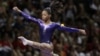 Gabby Douglas competes in the floor exercise event during the final round of the women's Olympic gymnastics trials in San Jose, California, July 1, 2012.