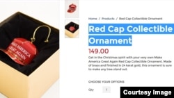 A screenshot of Trump's Red Cap Collectible Ornament, Thursday, Nov. 24, 2016. (Courtesy photo)