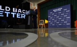 FILE - Joe Biden, then a presidential candidate, speaks about his “Build Back Better” economic recovery plan for working families, July 21, 2020, in New Castle, Del.