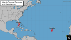 La tormenta tropical Gordon golpea el sur de Florida y gira hacia la costa del Golfo de EE. UU. Foto: Centro Nacional de Huracanes.