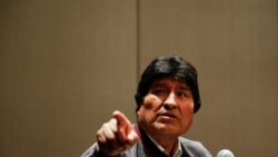 El ex presidente boliviano Evo Morales acusó en una conferencia de prensa en México el 20 de noviembre de 2019 al gobierno interino de usar una fuerza excesiva contra manifestantes pacíficos