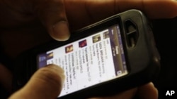 Study says growth across Africa is driven by use of mobile devices, March 2011 (file photo).
