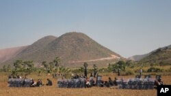 Myanmar Mine Protest