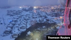 General view after a landslide hit a residential area in Ask village, Norway, Dec 30. 2020.