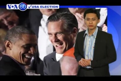 Ông Obama và ông Romney giễu cợt lẫn nhau