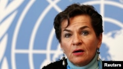 FILE - Christiana Figueres, executive secretary of the U.N. Framework Convention on Climate Change. 