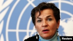 The expansion of the draft climate change pact will complicate later talks, Christiana Figueres, executive secretary of the U.N. Framework Convention on Climate Change, said after a week of meetings in Geneva, Feb. 13, 2015.