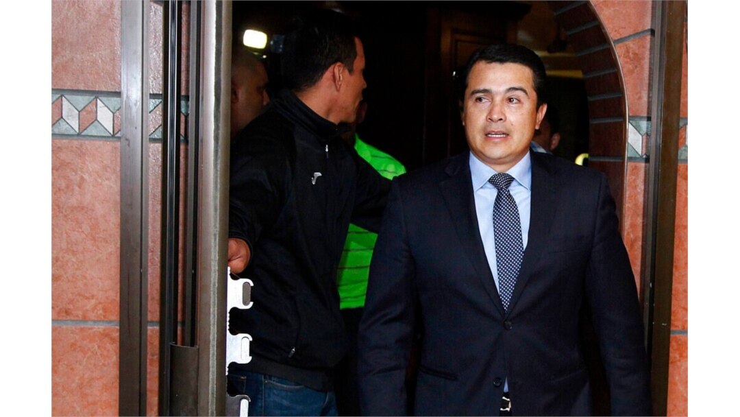 FILE - Tony Hernandez, brother of Honduran President Juan Orlando Hernandez, arrives for a press conference in Tegucigalpa, Honduras, March 16, 2017.