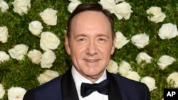 FILE - Kevin Spacey arrives at the 71st annual Tony Awards at Radio City Music Hall in New York. 