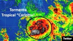 La tormenta tropical Carlotta se formó el viernes por la tarde cerca al turístico puerto de Acapulco, en el sur del pacífico mexicano. 