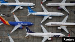 Pesawat Boeing 737 MAX yang terparkir di fasilitas Boeing di Bandara Grand County, di Moses Lake, Washington, 17 November 2020. (Foto: Reuters)