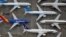 Самолеты Boeing 737 MAX, припаркованные на время запрета на эксплуатацию в международном аэропорту Грант-Каунти в Мозес-Лейк, штат Вашингтон