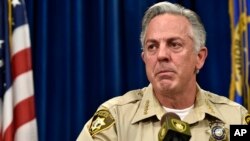 Clark County Sheriff Joe Lombardo speaks at a news conference, Dec. 21, 2015, in Las Vegas. 