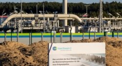 FILE - The Nord Stream 2 gas line landfall facility is seen in Lubmin, Germany, Sept. 7, 2020.