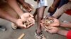 FILE: Opposition Movement for Democratic Change supporters hold spent rounds and show injuries after soldiers opened fire outside the party's headquarters in Harare, Zimbabwe, Aug. 1, 2018.