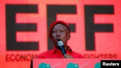 Julius Malema, líder do EFF (Lutadores pela Liberdade Económica)