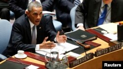 Presidente Barack Obama durante el Consejo de Seguridad de la ONU.