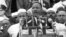 Martin Luther King mlađi drži svoj poznati govor „Ja imam san” pred hiljadama ljudi u Washingtonu 1963. godine.