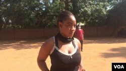 Refilwe Mooki decided to take self-defense lessons, after being sexually abused in 2017. (Mqondisi Dube/VOA)